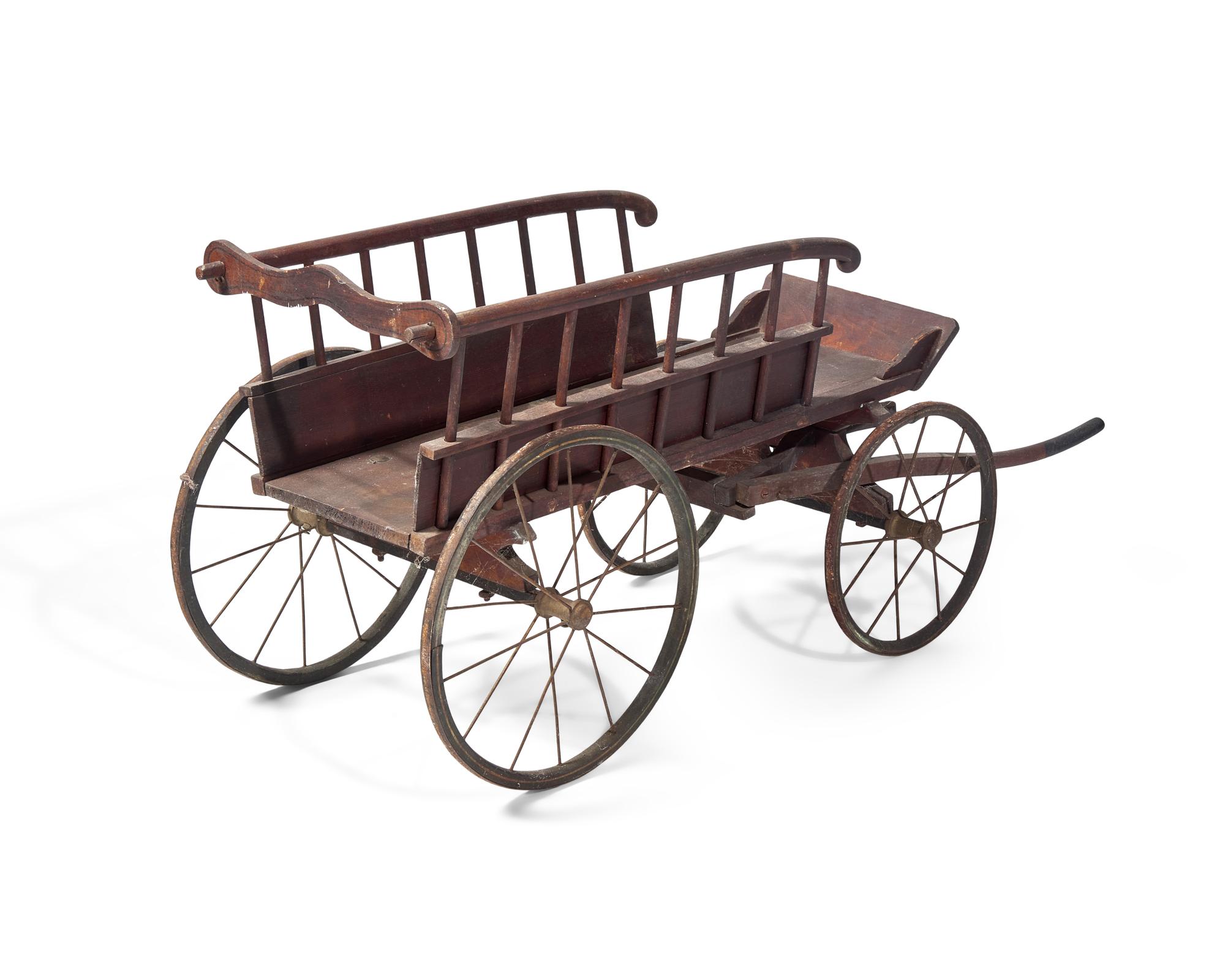 A Painted Wood Child's Wagon