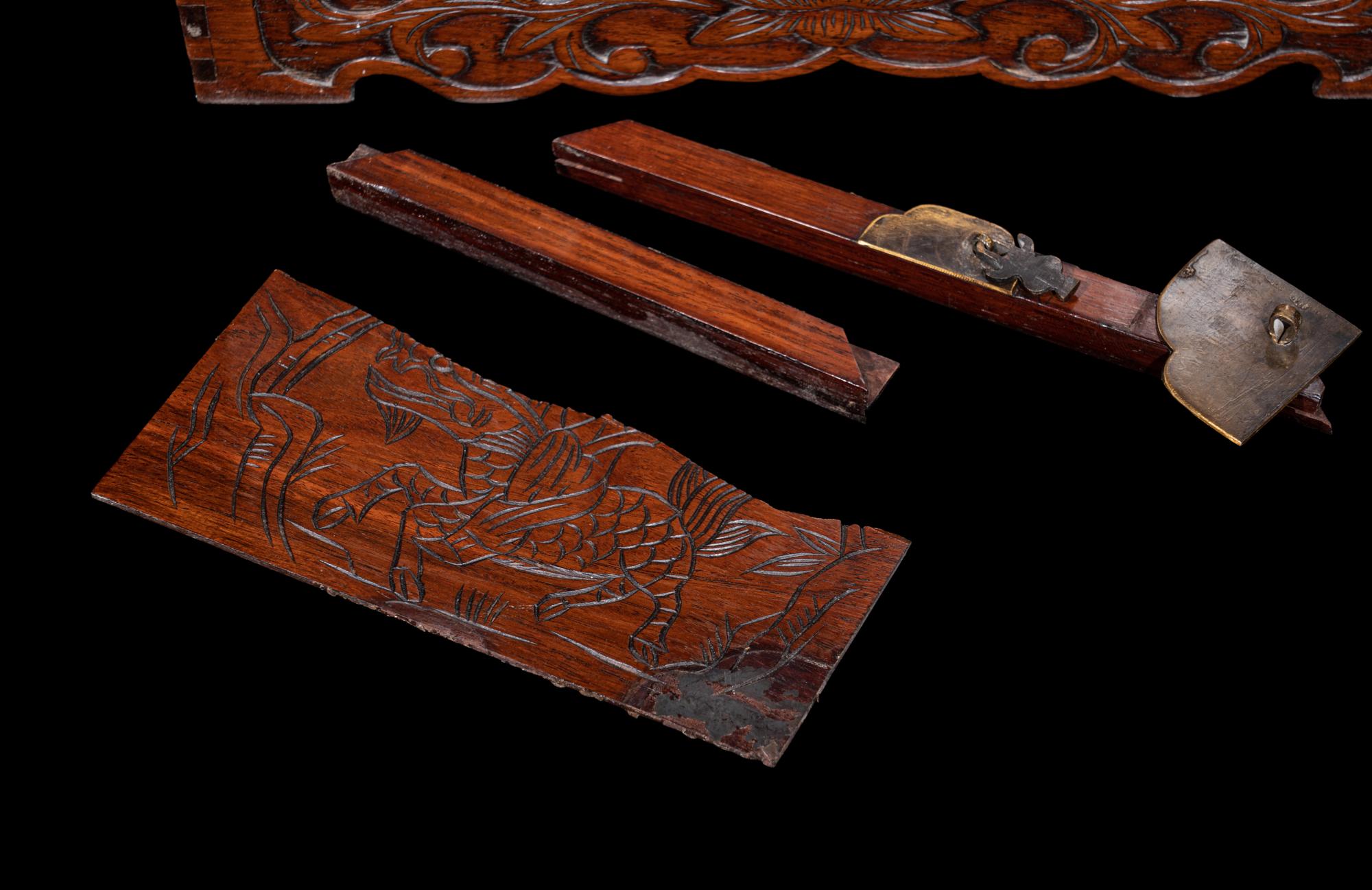 A Chinese Huali Wood Seal Chest