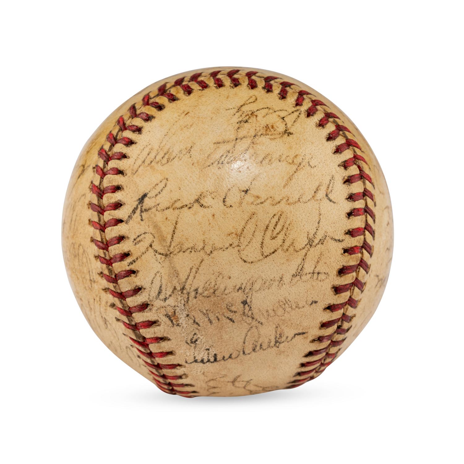 A 1942 St. Louis Browns Team Signed Autograph Baseball