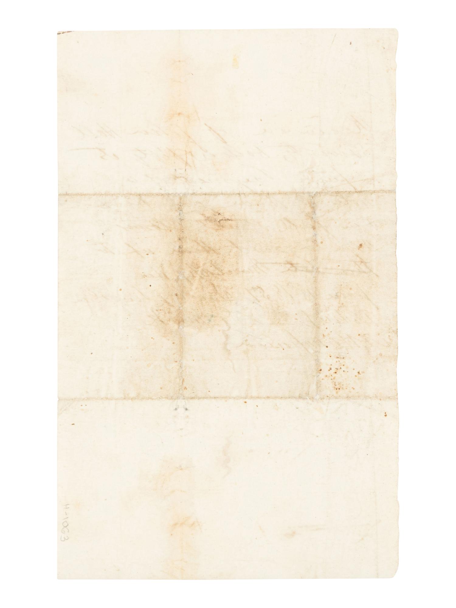 LINCOLN, Sarah Bush (1788-1869). Autograph receipt signed ("X") to John Hall. 18 June 1857.