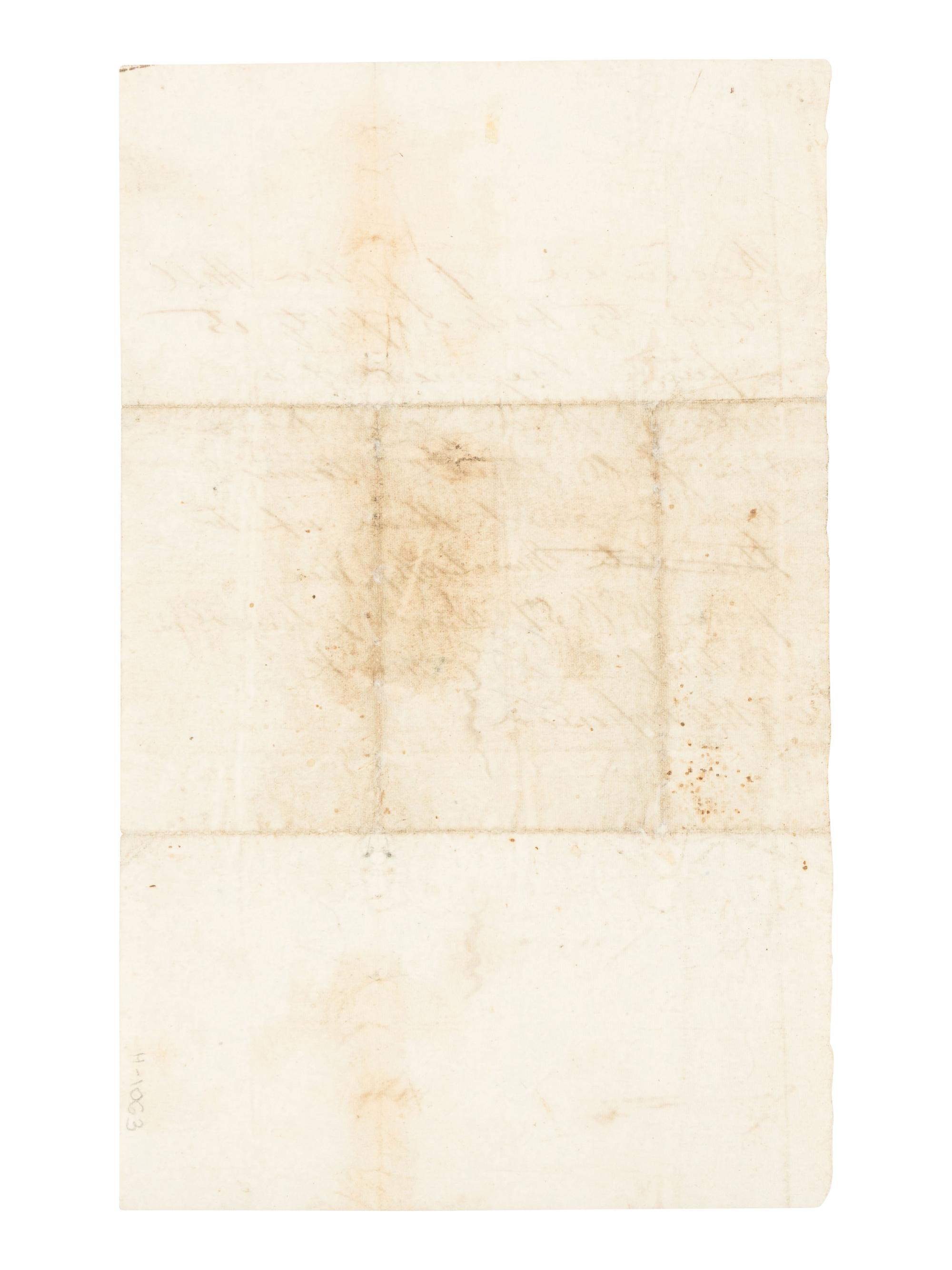 LINCOLN, Sarah Bush (1788-1869). Autograph receipt signed ("X") to John Hall. 18 June 1857.