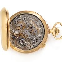 Patek Philippe for Spaulding-Gorham, 18K Yellow Gold Open Face Split Second Chronograph Pocket Watch