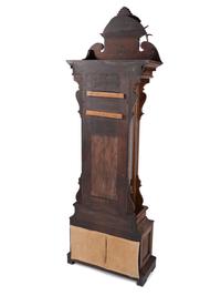 An Impressive Renaissance Revival Carved Walnut Tall Case Regulator Clock