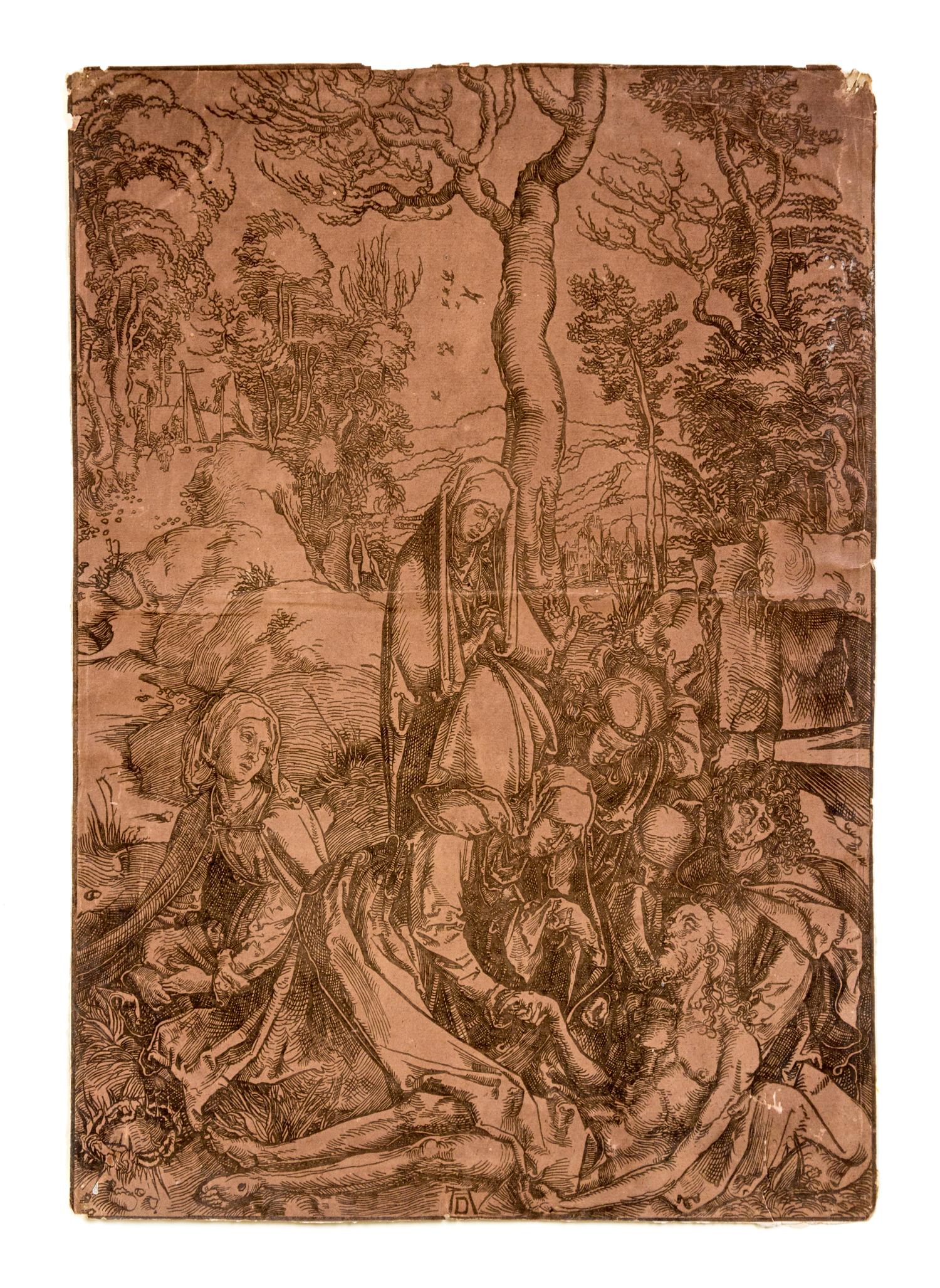 After Albrecht Dürer, (German, 1471–1528), The Lamentation, The Sudarium Displayed by Two Angels, and Head of Christ with Crown of Thorns