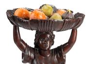 A Venetian Style Carved Walnut Figural Stand