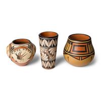 Pueblo Polychrome Pottery Jars