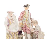 A Meissen Porcelain Figural Group of Annette et Lübin