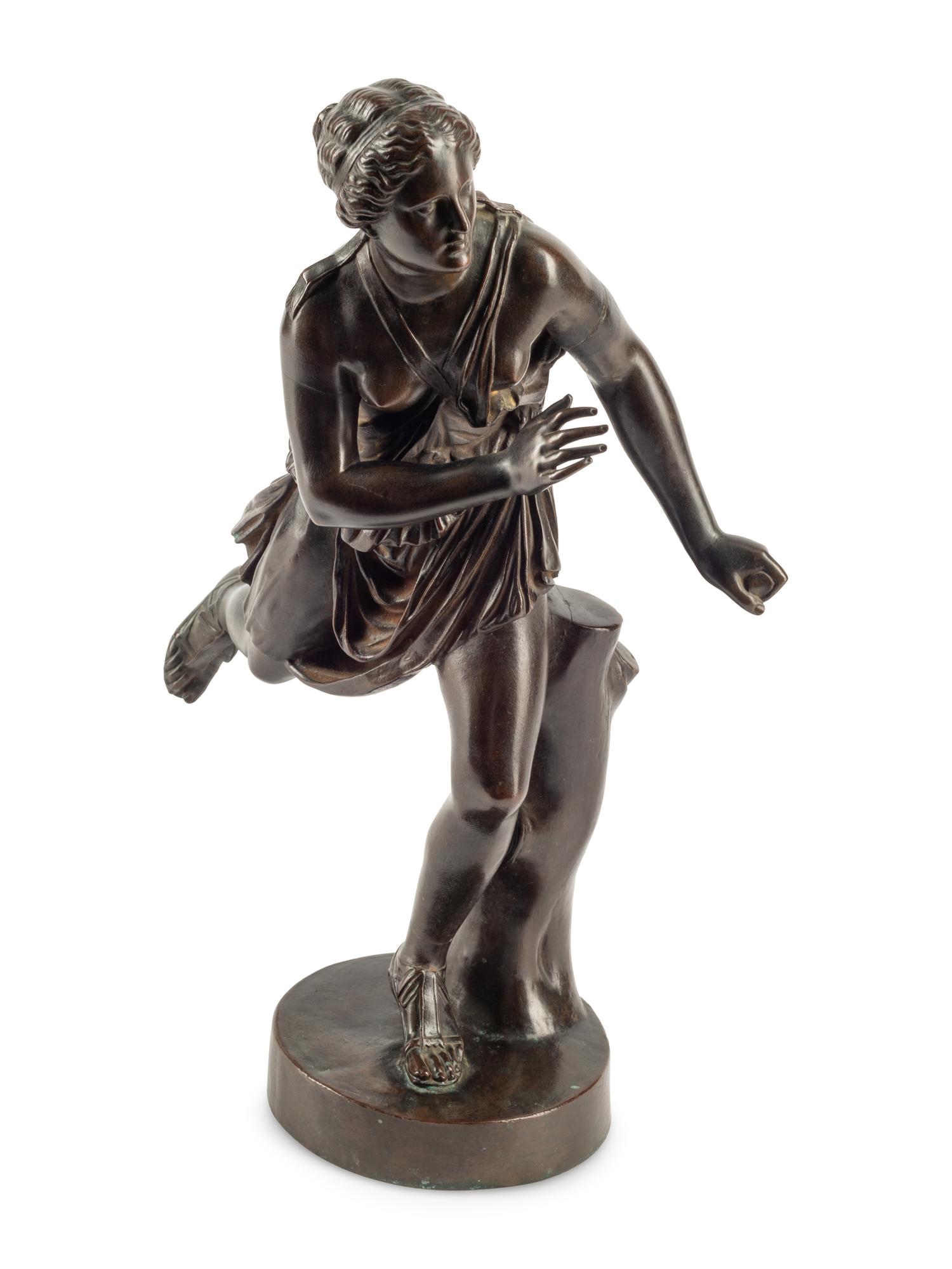 A Grand Tour Bronze Figure of Diana