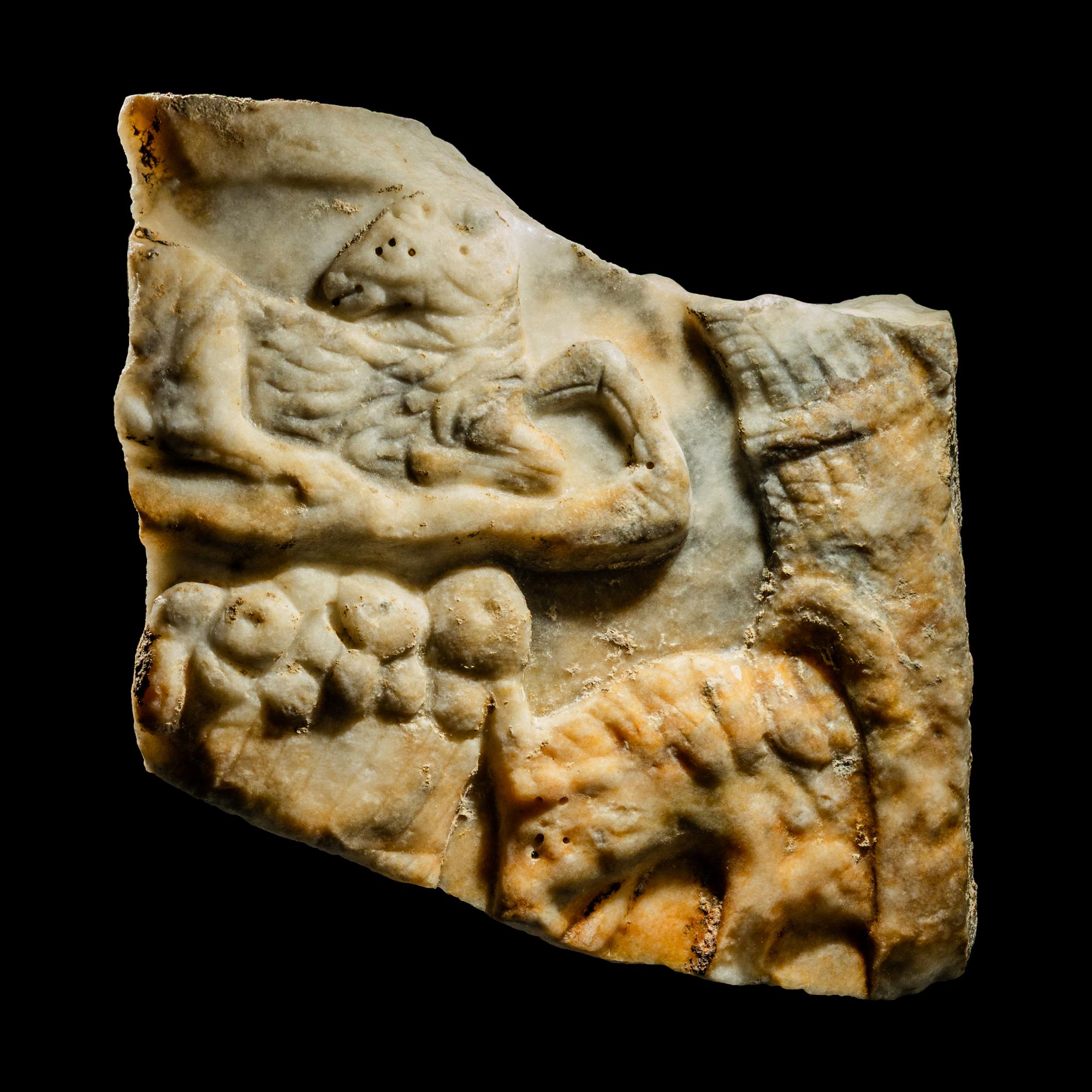 A Roman Marble Sarcophagus Fragment