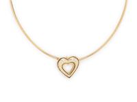 YELLOW GOLD AND DIAMOND HEART PENDANT/NECKLACE