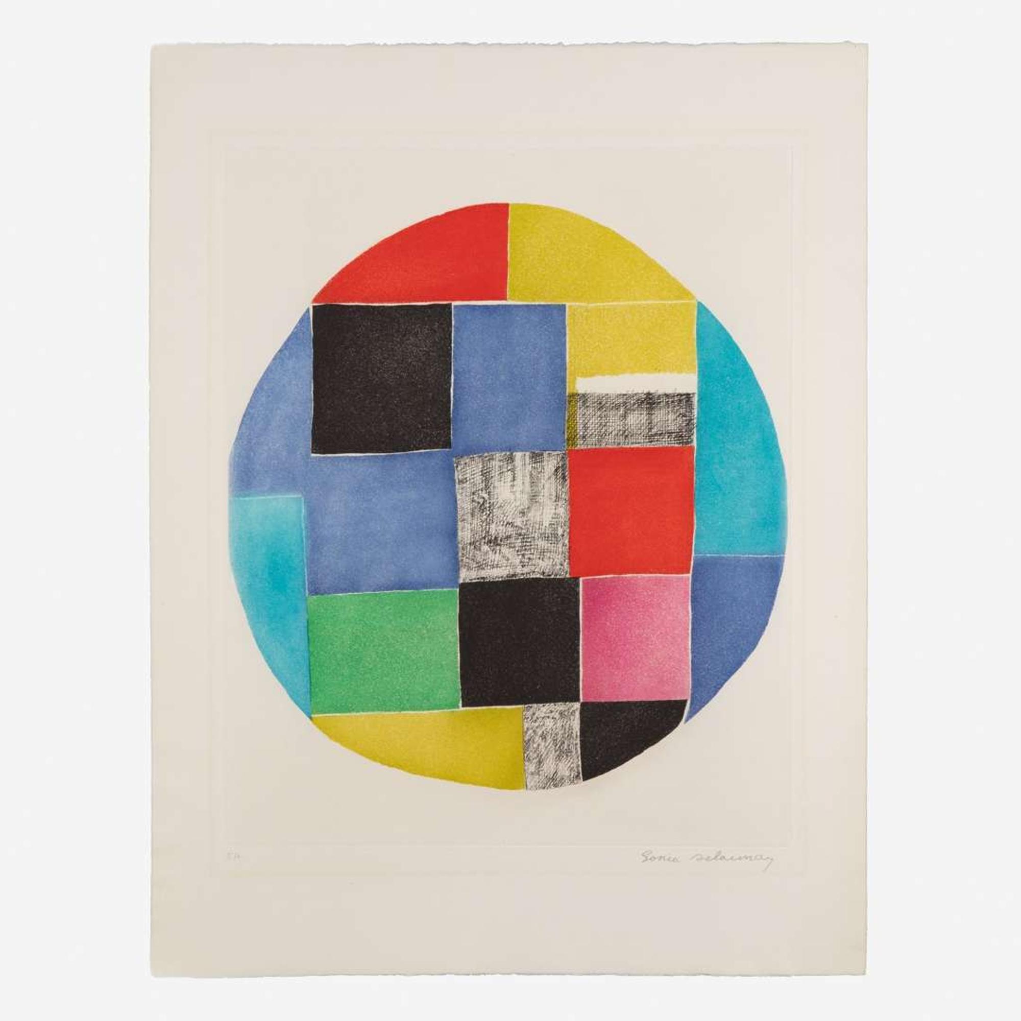 Sonia Delaunay (French/Ukrainian, 1885-1979) Untitled (Circular Composition)