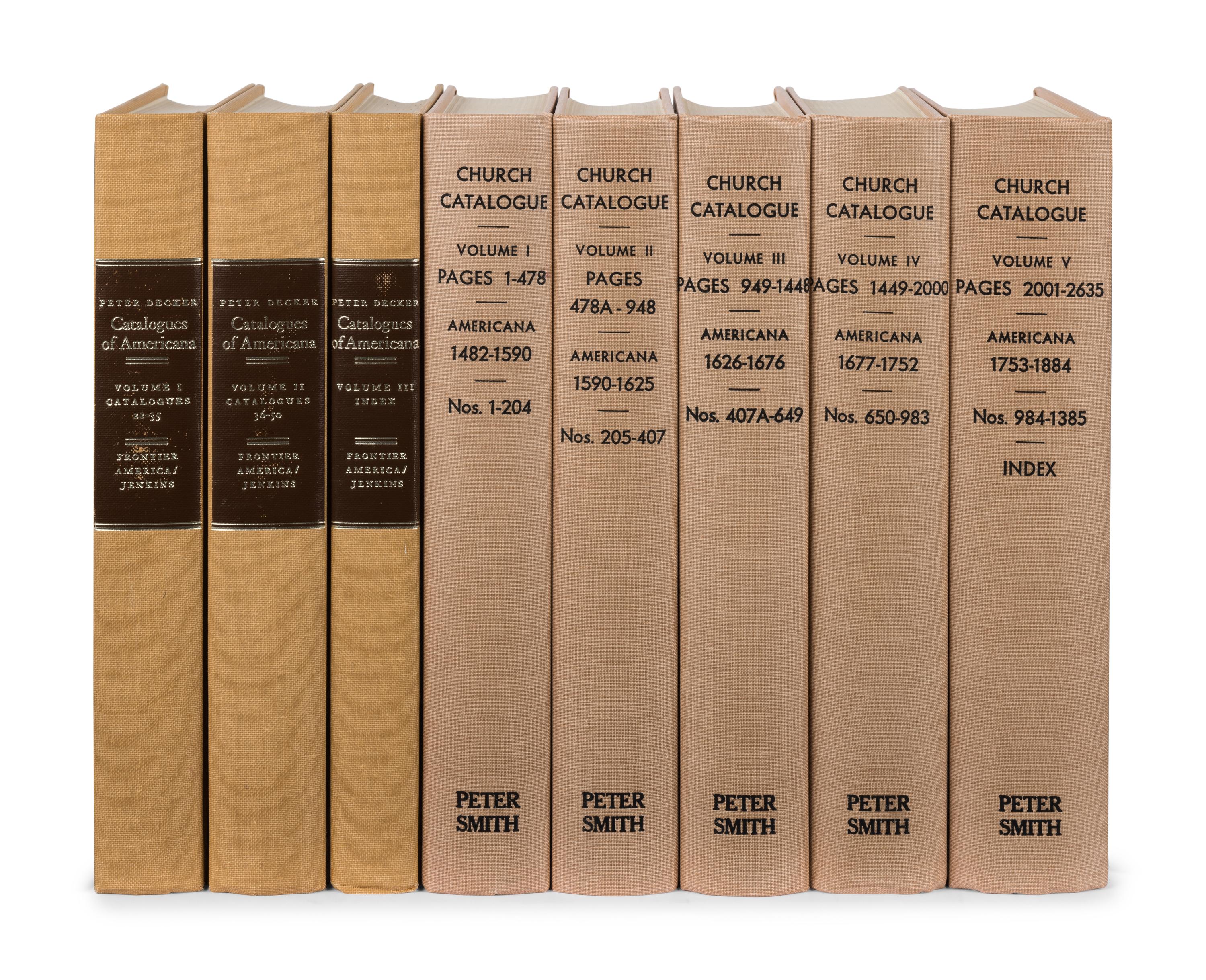 [AMERICANA -- BIBLIOGRAPHIES]. A group of 6 works, comprising: