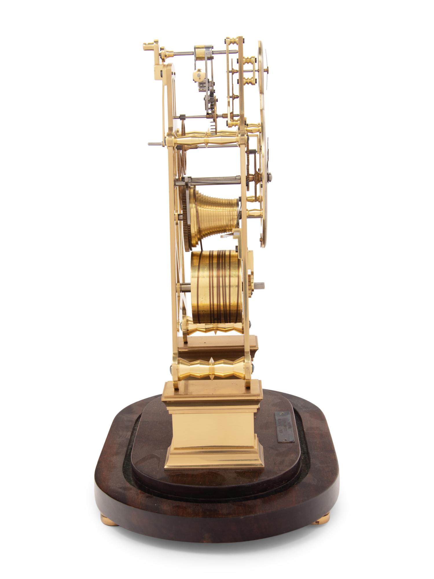 An English Brass Skeleton Clock