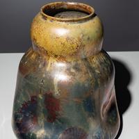 Large vase with seashell decor