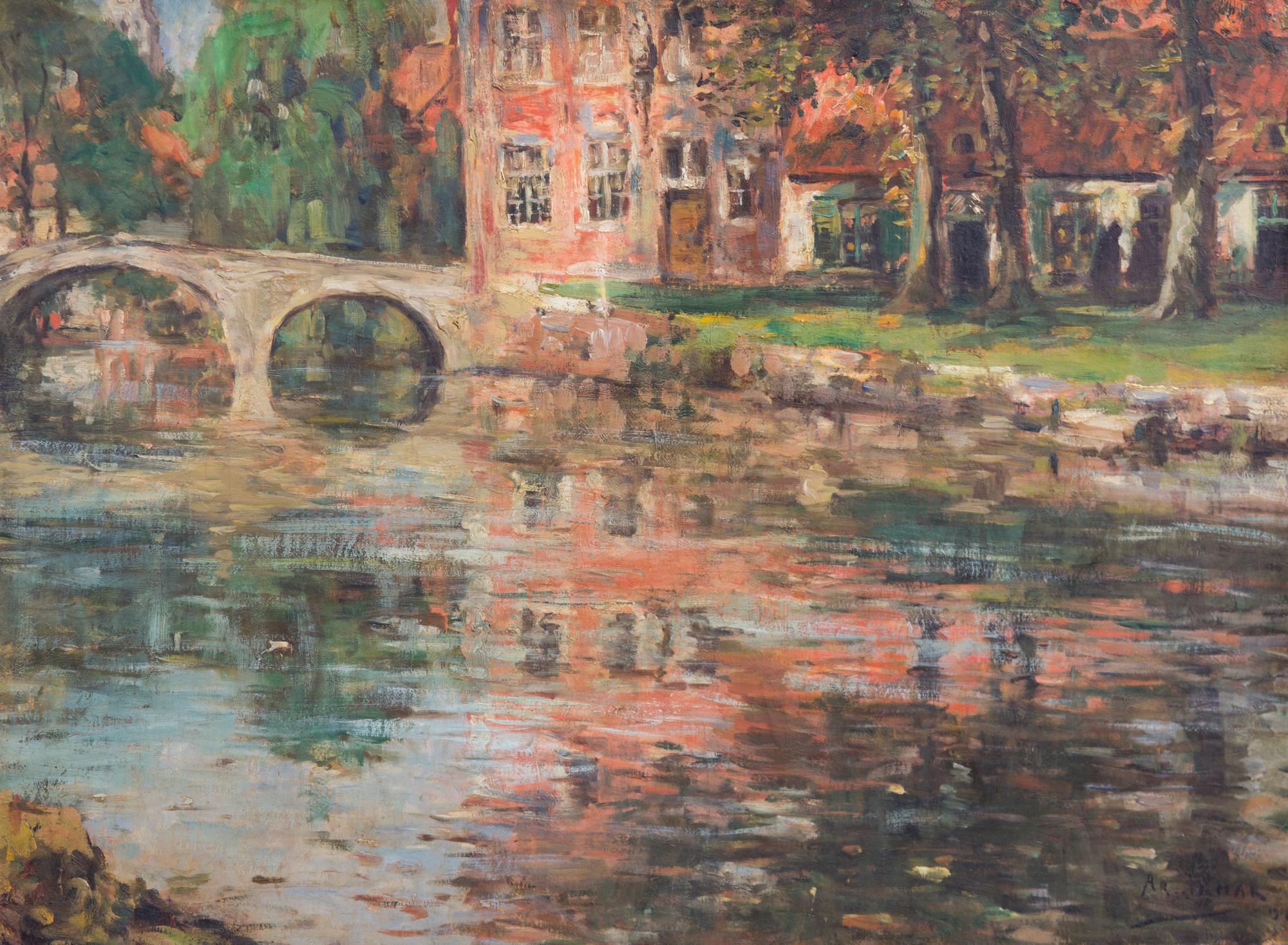 Artist Unknown, (20th Century), River View with Bridge