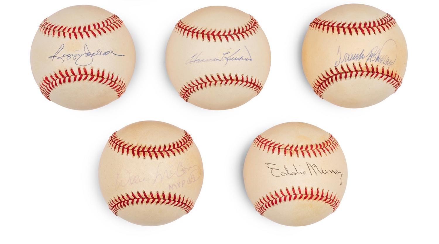 A Group of 500 Home Run Club Member Signed Autograph Baseballs