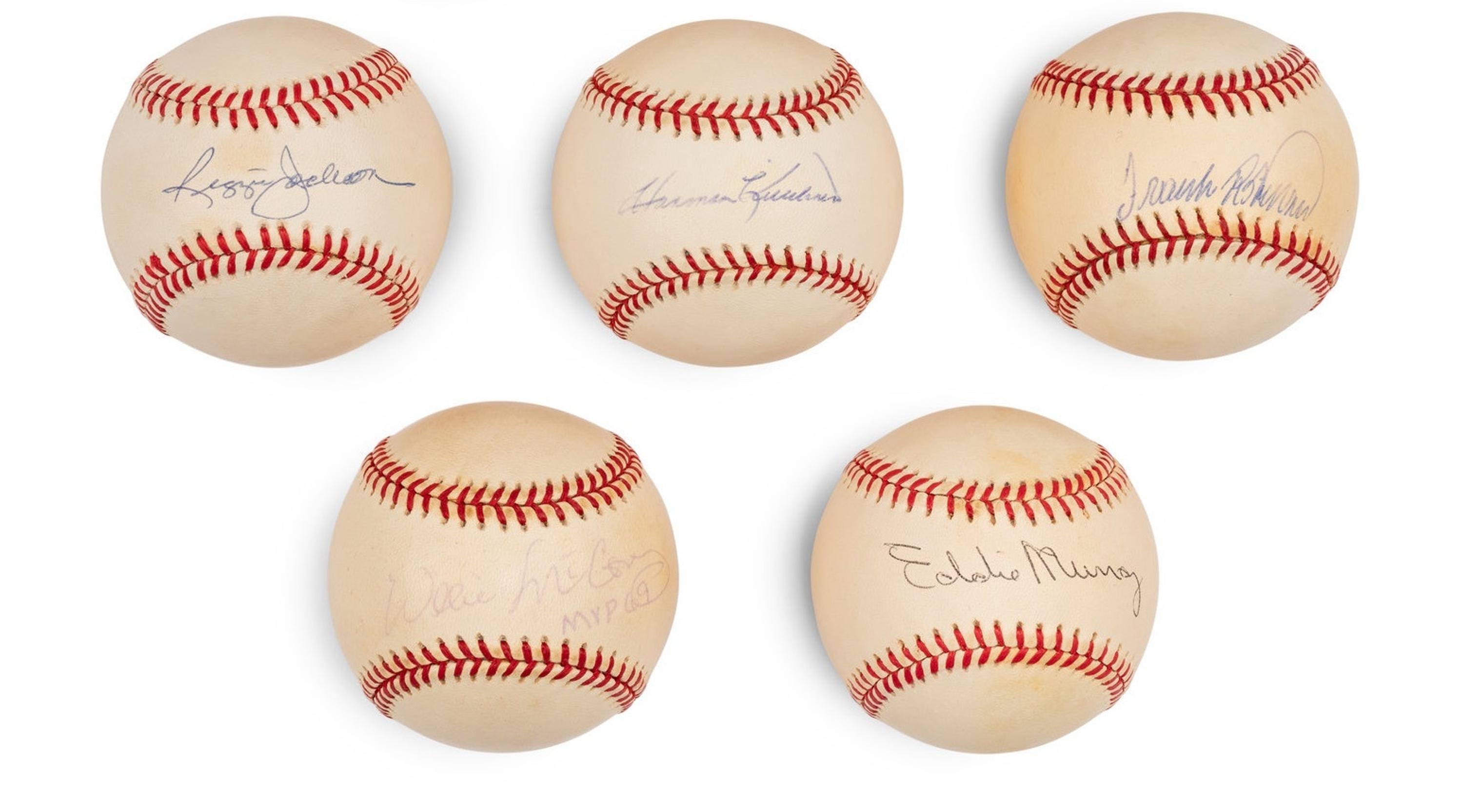 A Group of 500 Home Run Club Member Signed Autograph Baseballs
