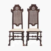 A pair of William & Mary caned beech side chairs Irish, circa 1690