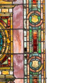 Arts and Crafts Leaded Glass Window, Circa 1900-1915…