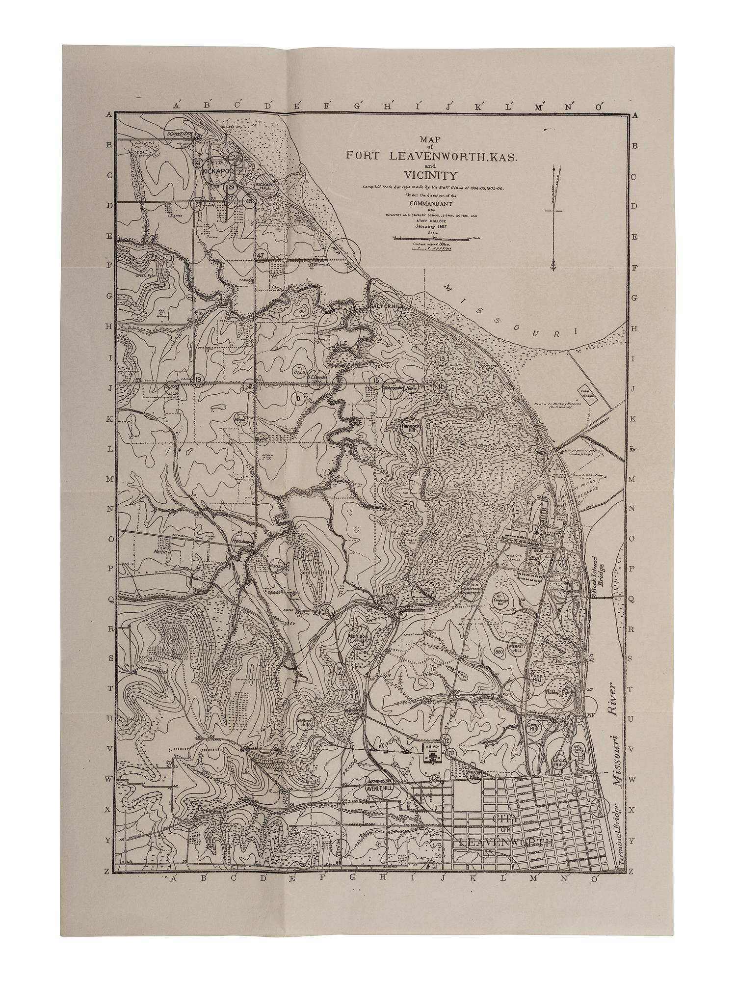 [MAPS]. Leavenworth War Games map.