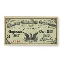 [Americana] [1893 Chicago World's Fair] Personal Diary of William M. Wikoff, with an Original Fair Ticket