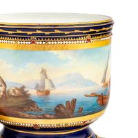 A Pair of Sèvres Style Gilt Bronze Mounted Porcelain Cache Pots
