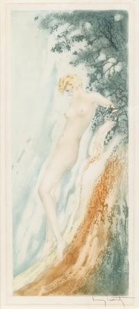 Louis Icart, (French, 1888-1950), Waterfall, 1936