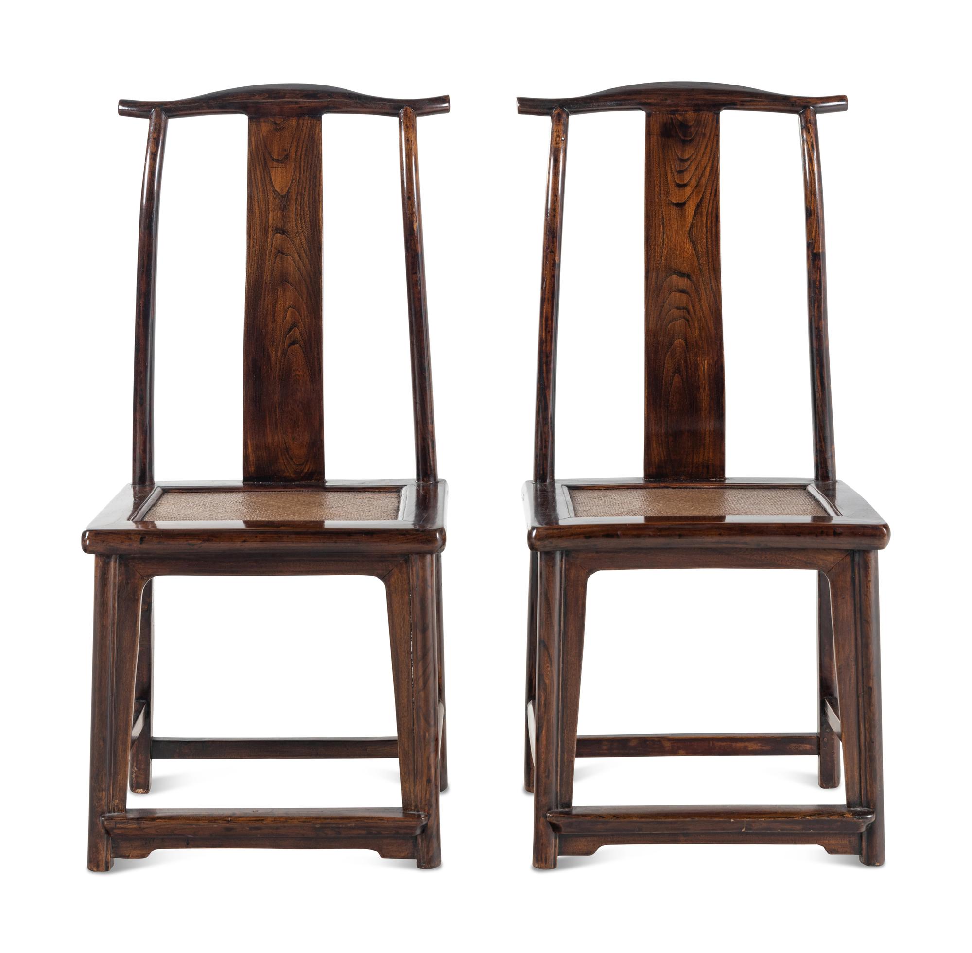 A Pair of Chinese Hardwood Chairs