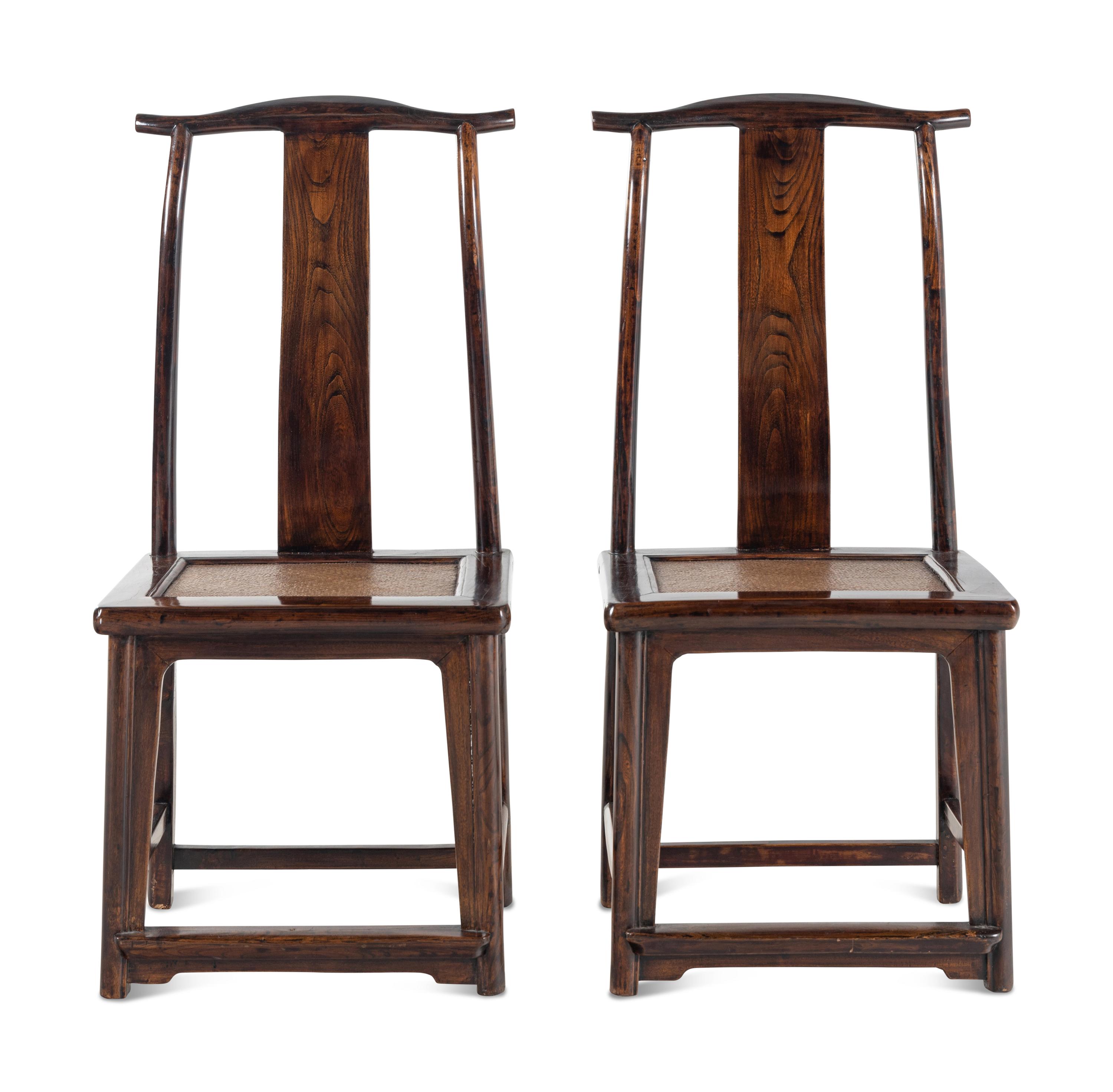 A Pair of Chinese Hardwood Chairs