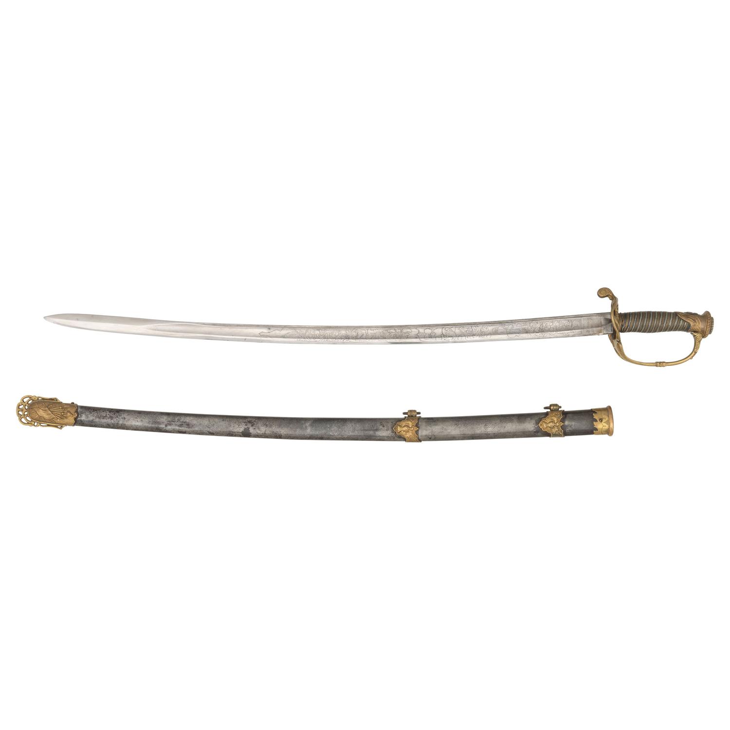 Sauerbier Non-Regulation British "Rifle Officers" Sword Presented to Major (General) Douglas Frazar 13th NY Volunteer Cavalry, later of the 104th USCT - The Man Who Caught Mosby and Let Him Go!