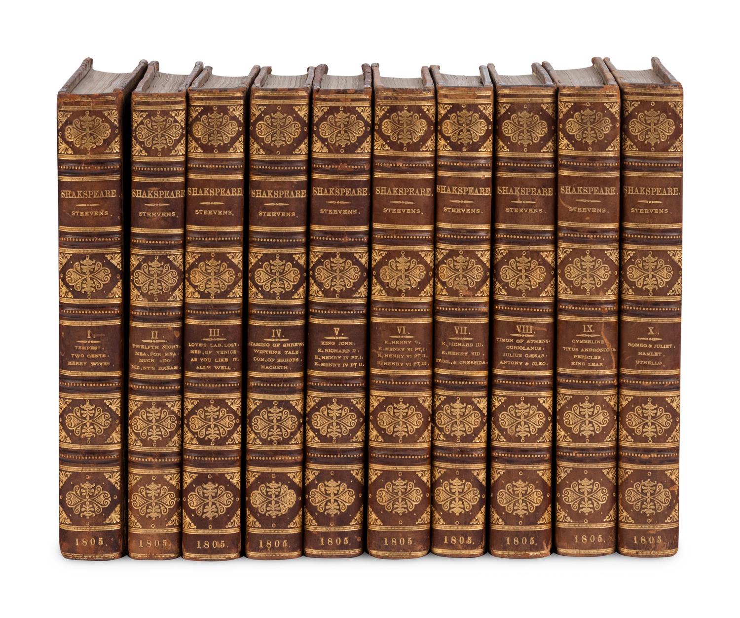 SHAKESPEARE, William (1564-1616). Plays . Alexander Chalmers, editor. London: Printed for F.C. and J. Rivington, et al, 1805.