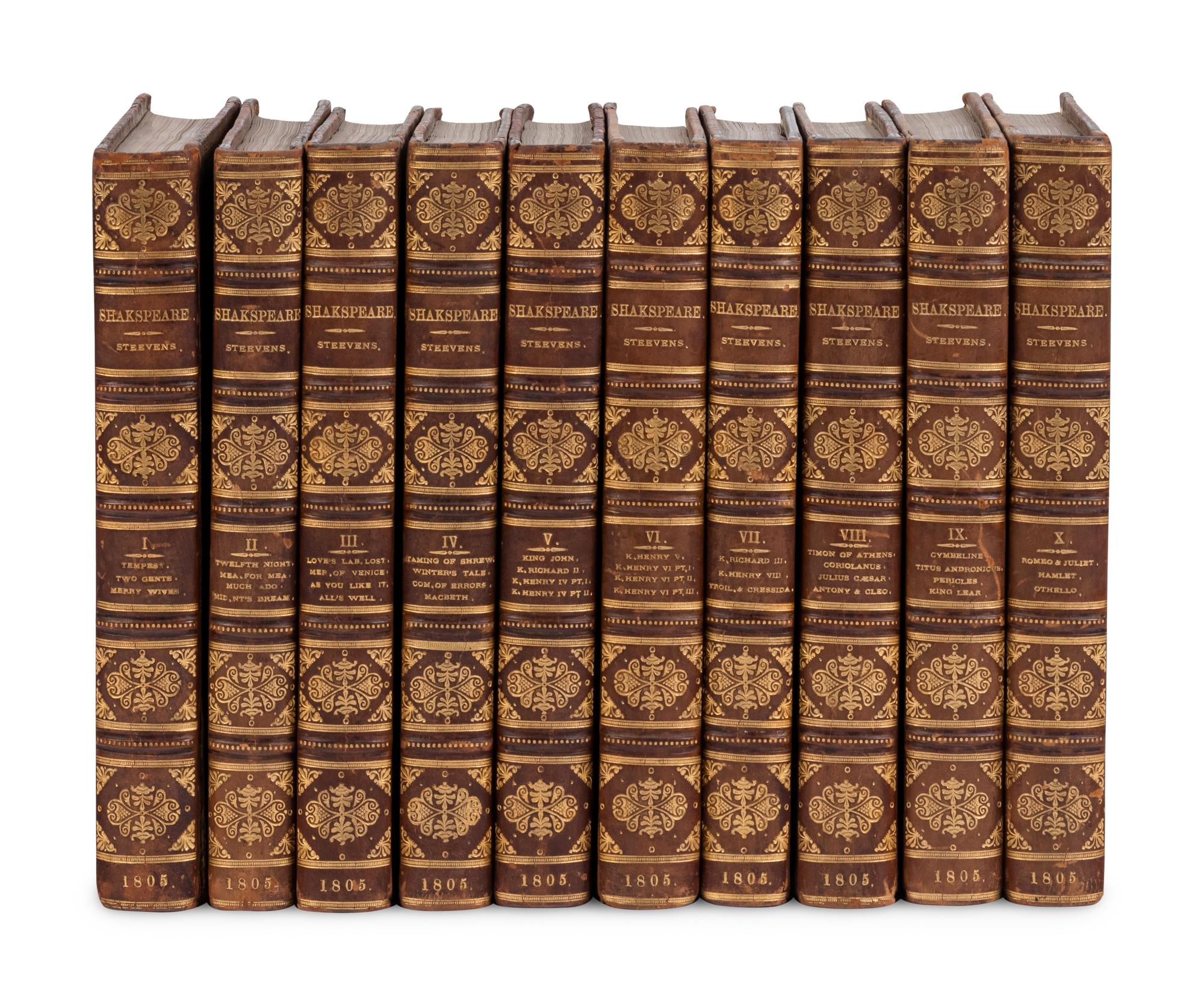 SHAKESPEARE, William (1564-1616). Plays . Alexander Chalmers, editor. London: Printed for F.C. and J. Rivington, et al, 1805.