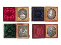 [EARLY PHOTOGRAPHY]. 12 sixth plate daguerreotypes of children and adolescents, incl. works by ANSON and VAN LOAN.