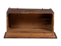 A Country Paneled Red Painted Pine and Maple One-Drawer Blanket Chest, Early 18th Century