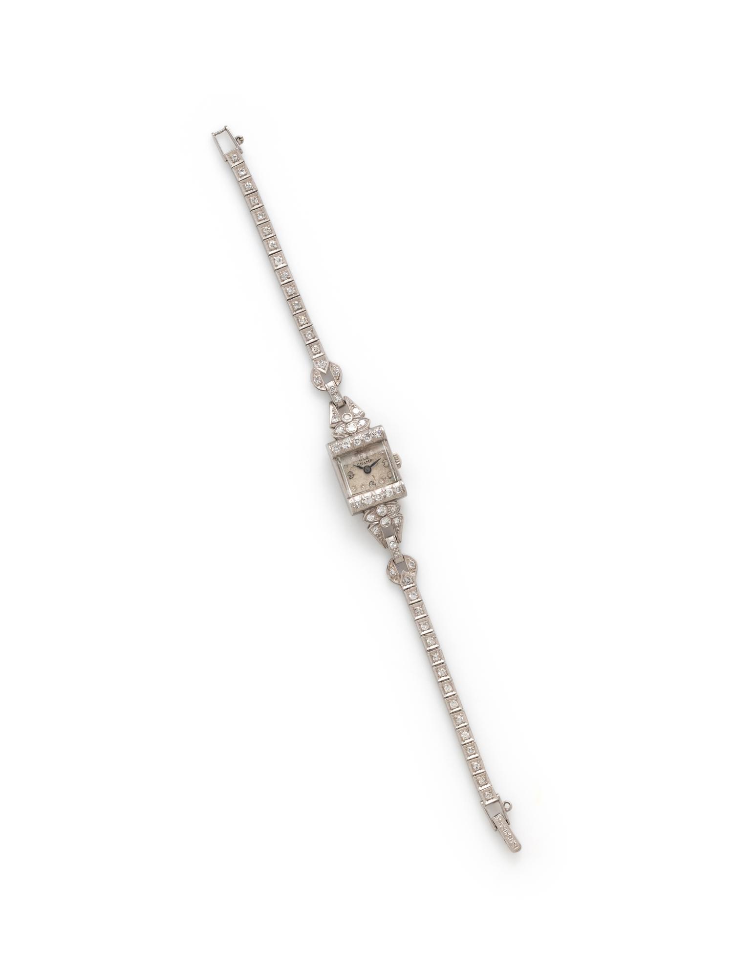 PLATINUM AND DIAMOND WATCH