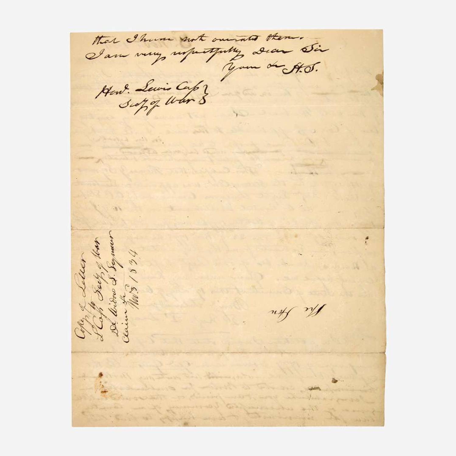 [American Revolution] Tallmadge, Benjamin Autograph Document, signed