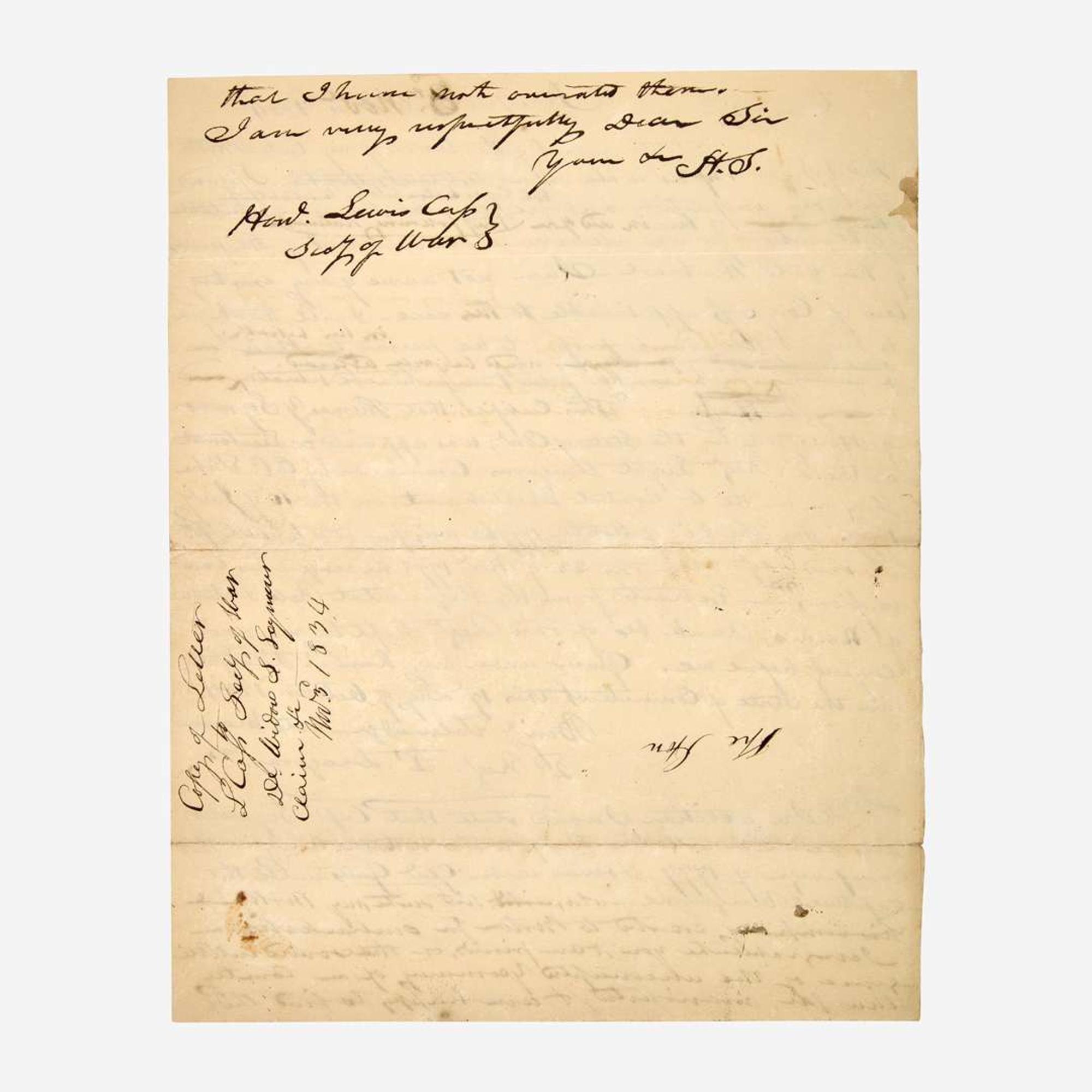 [American Revolution] Tallmadge, Benjamin Autograph Document, signed