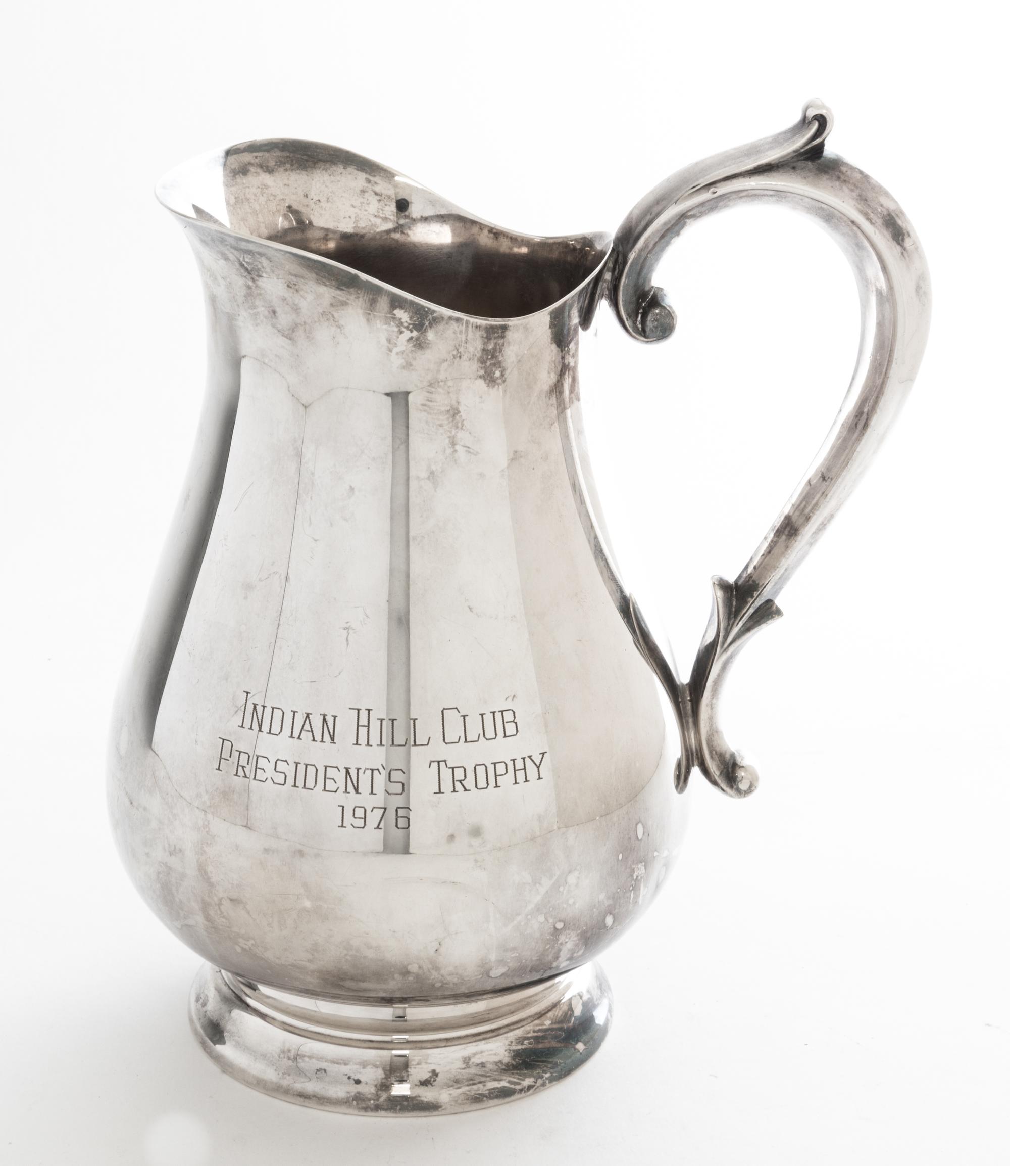 An American Silver-Plate Water Pitcher, Reed and Barton, Taunton, MA, Jamestown pattern, the body engraved Indian Hills Club Presidents