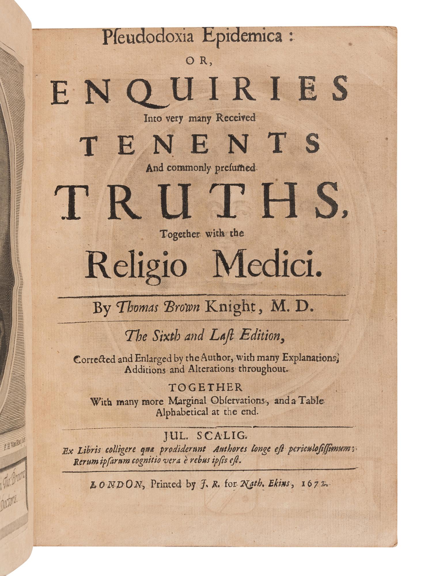 [SCIENTIFIC INQUIRY] -- A group of 2 works related to scientific inquiry, comprising: