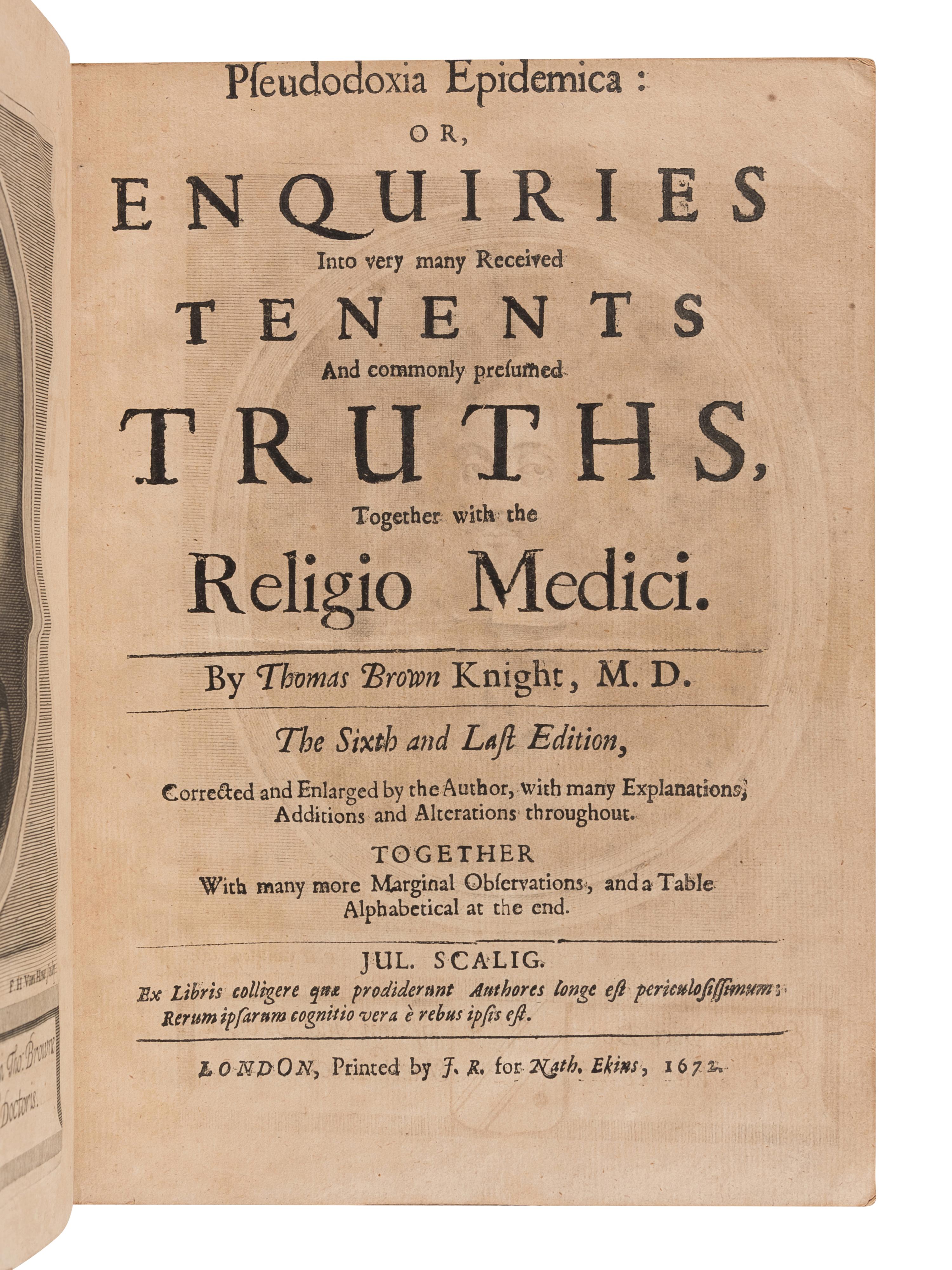 [SCIENTIFIC INQUIRY] -- A group of 2 works related to scientific inquiry, comprising: