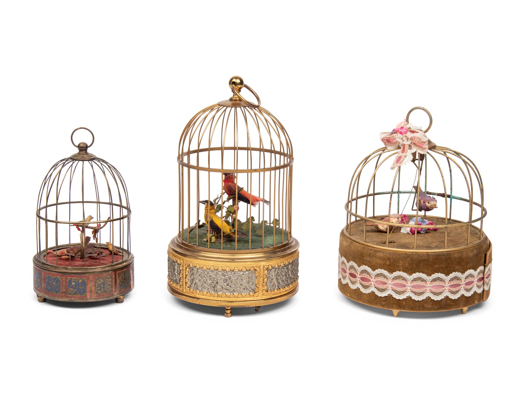 Three Singing Birdcage Automata