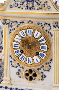 A Meissen Porcelain Mantel Clock