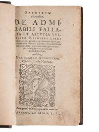 SCHOPPER, Hartmann (1542-1595). Speculum vitae aulicae de admirabili fallacia et astutia vulpeculae Reinikes ... Frankfurt: Nicolai Bassaei, 1584.