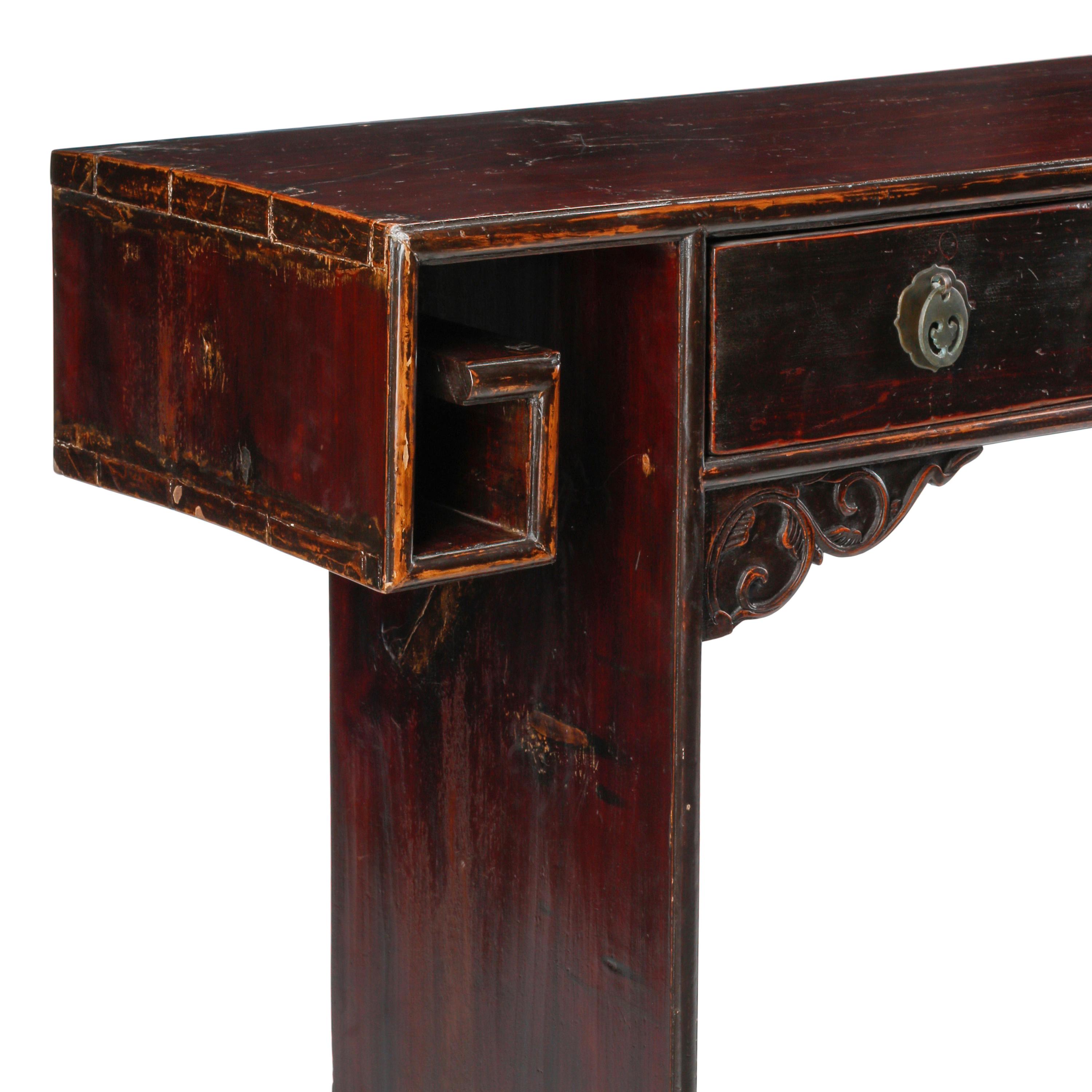 A Chinese Hardwood Console Table