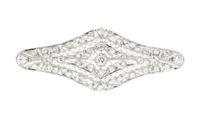 An Antique Platinum and Diamond Brooch, 6.30 dwts.