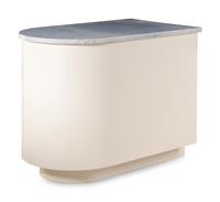 A Pair of Contemporary Marble-Top Bedside Tables