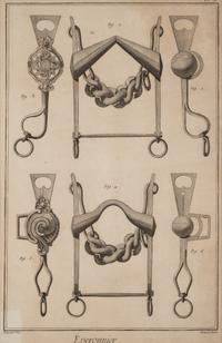 Four Engravings Depicting Horse Spurs, after Louis-Jacques Goussier