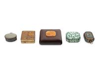 Five Chinese Covered Boxes