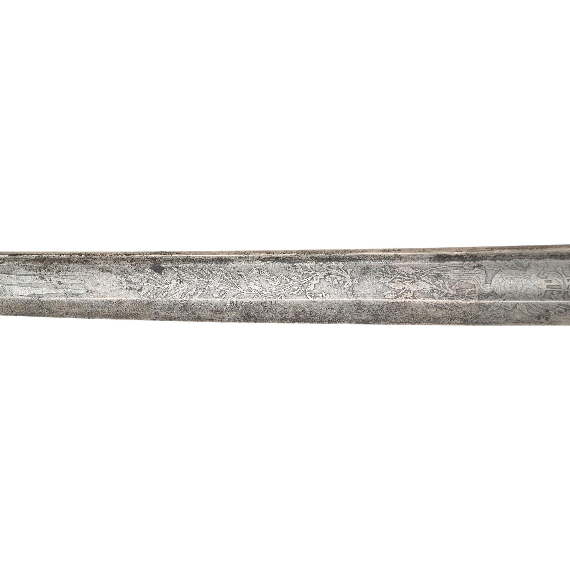 Roby Model 1850 Foot Officers Sword in 1850 Staff & Field Scabbard Presented to Lt. Col. Henry Merwin - 27th Connecticut Volunteers - KIA at Gettysburg