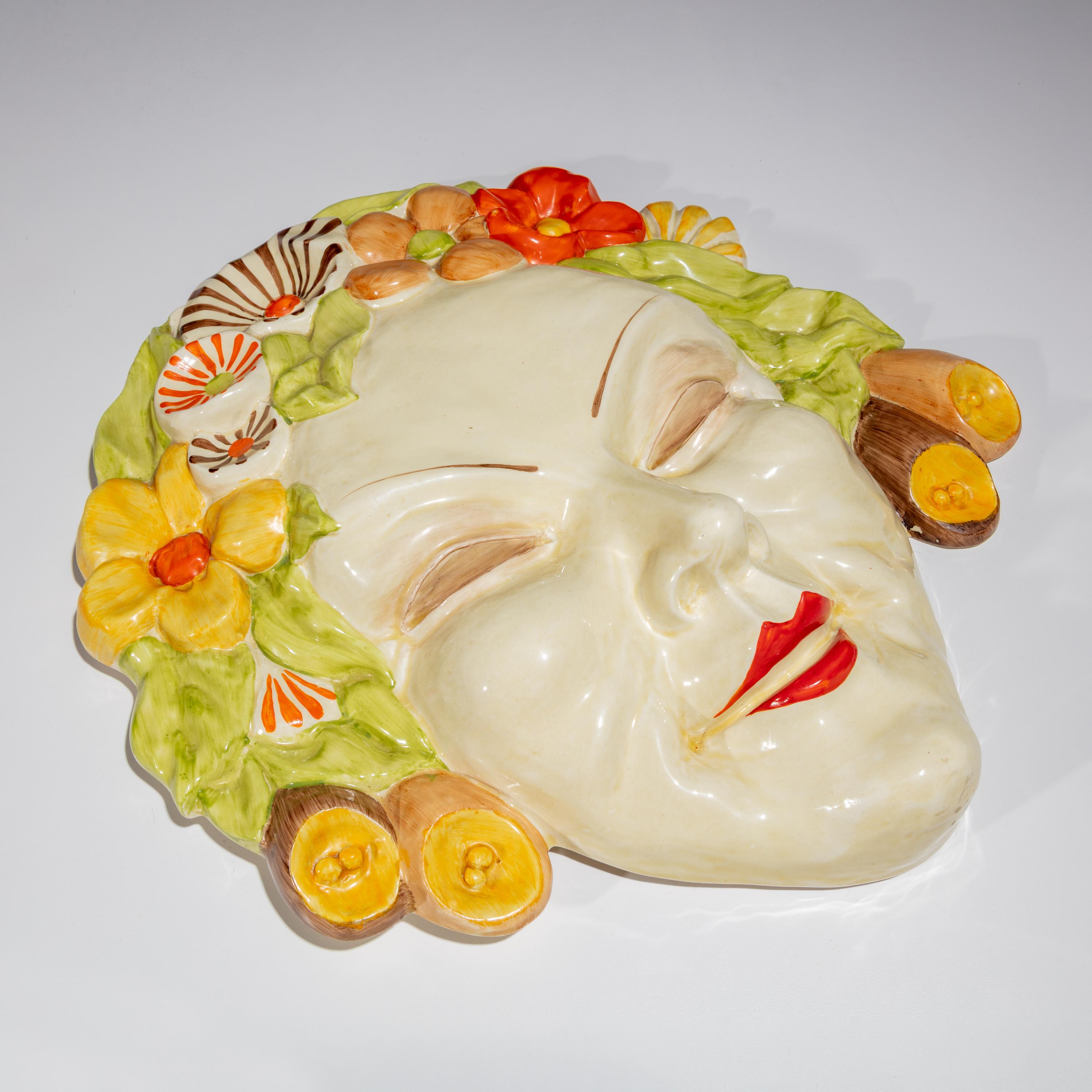 Clarice Cliff (English, 1899–1972) — Flora large wall mask